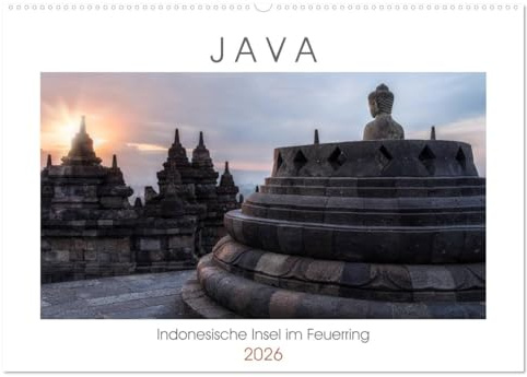 Java, Indonesische Insel im Feuerring (Wandkalender 2026 DIN A2 quer), CALVENDO Monatskalender: Eine fotografische Rundreise durch die faszinierende ... Küsten und aktiven Vulkanen. (CALVENDO Orte)