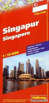 Singapur: Stadtplan. Massstab 1:15000: Zentrum. Verkehrsplan, Index