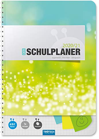Trötsch Schulplaner Grün 2020/2021: Wire-O-Bindung
