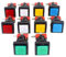 EG Starts Lot de 10 boutons poussoirs lumineux à LED de forme carrée avec micro interrupteur pour machine d'arcade, console de jeu vidéo, kit Jamma, lampe 12 V, boutons 33 mm (2 pièces de chaque