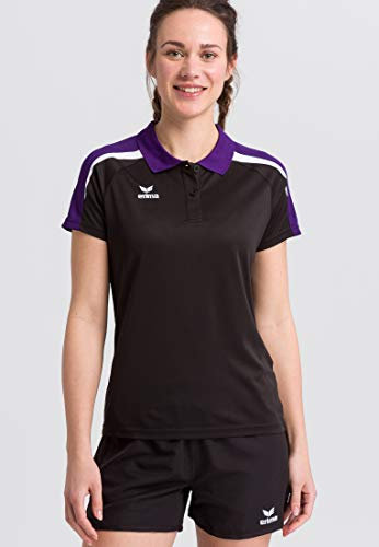 ERIMA Damen Poloshirt Poloshirt, schwarz/violet/weiß, 48, 1111840