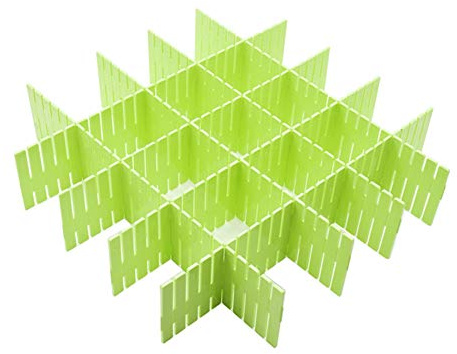WeFoonLo 8pcs DIY Plastikfach Organisator justierbare Fach Teiler für Haus Tidy Closet, Socken, Unterwäsche, Büroschulbedarf, Küchegerätwerkzeuge (grün)