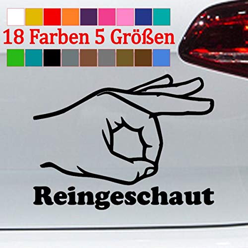 Reingeschaut Aufkleber Golf GTI Circle Game Hand Fun Sticker 18 Farben 5 Größen
