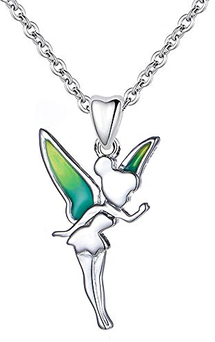 LSDesigns Fée Clochette Collier avec Pendentif et chaîne en Argent Sterling 925 - Cadeau pour sa Maman, Nan, Nana, sœur, épouse, Femme