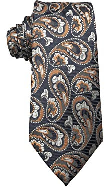 Wehug Herren-Krawatte, klassisch, kariert, Seide, gewebt, Jacquard-Krawatte, für Herren, braun