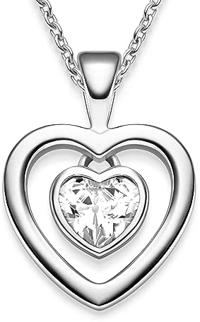 Collier en argent 925 collier pour femmes coeur cas avec GRAVURE JE T'AIME pendentif coeur Zircone idée cadeau femmes amies vous bijoux cadeaux personnels romantiques preuves d'amour colliers