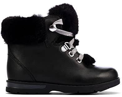 Clarks Dabi Hiker T Schneestiefel, Schwarzes Leder, 22 EU