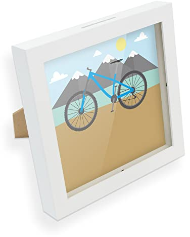 itenga Geldgeschenk I Spardose I Fahrrad I Gutschein I Bilderrahmen zum Befüllen I Geschenkverpackung I inkl. Einleger und Briefumschlag zum Dekorieren