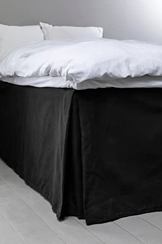 Jotex Colour Cache-sommier 100% Coton Bio de qualité supérieure, Hauteur 60 cm, Noir, 160 x 200 cm
