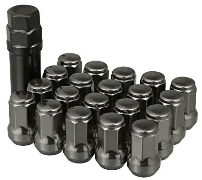 ACROPIX 1 Set M12 x 1.25 Car Lug Hex Wheel Nut with Socket Key Titanium Tone