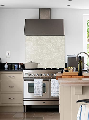 Country Living Meadow Ochre Glass Kitchen Splashback 900mm x 750mm