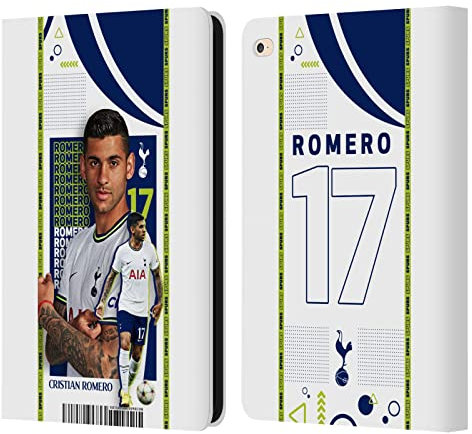 Head Case Designs Offizielle Tottenham Hotspur F.C. Cristian Romero 2022/23 Erstes Team Leder-Wallet-Hülle Kompatibel mit Apple iPad Air 2 (2014)