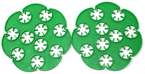 fiXte 2 x Wigwam Cane Grip Supports 10 Hole Bamboo Holder Plant Sticks Holder for Climbing Plants, Sweet Pea, Runner Beans, Peas, Cucumbers, Tomatoes