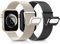 AMSKY 2 Stück Band Kompatibel mit Apple Watch Armband 44mm 40mm 46mm 45mm 42mm 41mm 49mm 38mm, Dual Magnet Edelstahl Metall Kompatibel mit iWatch Armband Se Ultra Series 10 9 8 7 6 5 4 3 2 1