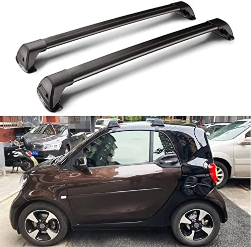 2 Stück Aluminium Dachträger Relingträger Dachgepäckträger für Be-nz Smart Fortwo 453 2-Door 2015-2020, Fahrradträger Dachboxen Dachgepäckablage