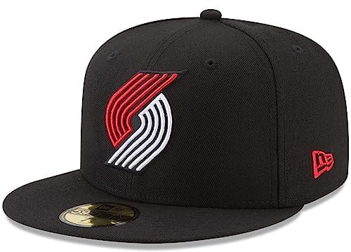 New Era NBA 59FIFTY Team Color Authentic Collection Fitted On Field Game Cap Hat, Schwarz, 7 3/4