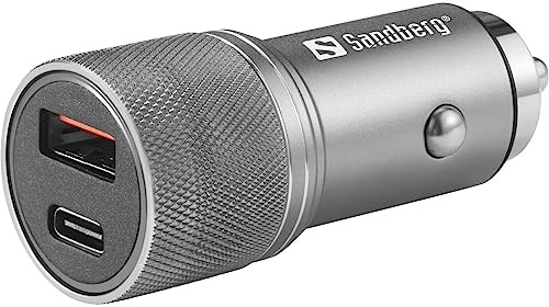 Sandberg Car Charger 1xQC3.0+1xUSB-C 48W Car Charger, 441-50