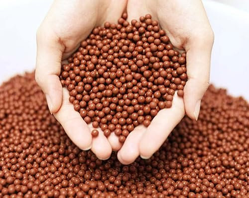 Piedras de arcilla hortícola de cerámica de 2 libras, mini bolas de cerámica hidropónicas decorativas para pavimento de plantas, macetas, agua de drenaje, purificación, cultivo, rellenos de jarrones,