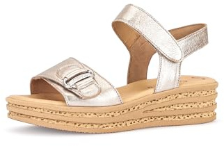 Gabor Damen Plateausandalen, Frauen Sandalen,Best Fitting,Freizeitschuhe,offene Schuhe,Strandschuhe,Plateausandaletten,Puder,38.5 EU / 5.5 UK