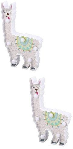 Housoutil Schreibtischlampe Lama tischlampe Lama-Nachtlicht Cartoon-LED-Lampe LED-Lama-Lampe LED-Nachtlicht Lama Licht Ornamente Dekorative Lichter Alpaka Weiß gemalt Lampe aus Kupferdraht