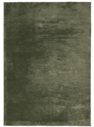 vidaXL Teppich, Wohnzimmerteppich Kurzflor Weich Waschbar, Moderner Teppich für Wohnzimmer Schlafzimmer, Flauschig Einfarbig rutschfest, Waldgrün 200x280cm