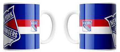NHL New York Rangers Kaffeebecher Kaffeetasse Tasse 15oz 450ml Triple Logo