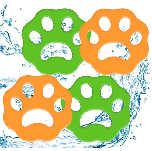 Tierhaarentferner Waschmaschine, 4 Pack Wäsche Haarfänger Waschmaschine,Katzenhaarentferner Waschmaschine, Tierfellwäscher Fänger HaarentfernerWiederverwendbarer Tierhaare Waschmaschine Entfernen