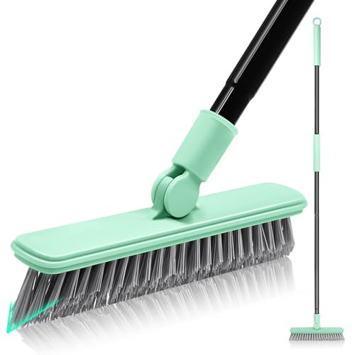 DALIPER Grout Brush for Tile Floors, Swivel Shower Broom Scrubber with 127CM Long Handle for Cleaning Bathroom Gaps Baseboard Corner Nooks Crannies