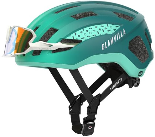 GLAMVILLA Leichter Helm Fahrrad Helm Multifunktionaler Sport Helm Männliche Weibliche Fahrrad Helm (FarbverlaufGrün, L(57-61cm))