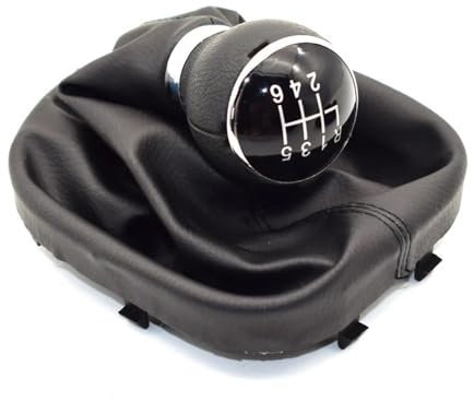 PENGNAQP Schalthebel Schaltknauf Kompatibel mit VW für Caddy 2 II MK2 für Touran 2003-2010 6-Gang-Schaltknaufhebelmanschette