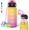 500ml Botella Agua Niños, Botella Reutilizable a Prueba de Fugas, Cantimplora Infantil con Pajita, Fácil de Limpiar, Botella de Agua para la Escuela, Oficina, Viajar, Exterior, Correr