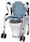 Portable Commode Chair with Padded Toilet Seat Shower Chair on Wheels for Elderly Pregnant Women and Disabled Shower Transport Chair