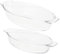 AUTSUPPL 2pcs Glass Baking Dish Microwave Oven Baking Pan Glass Plate Food Serving Dish Handle for and Serving
