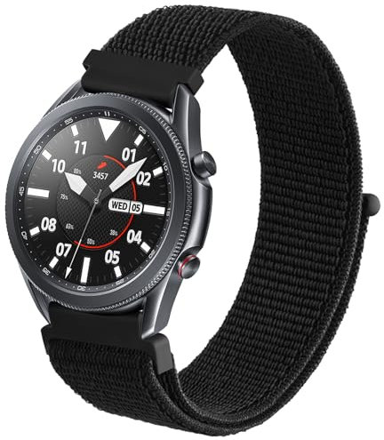 AK für Samsung Galaxy Watch 3 Armband 45mm/Samsung Galaxy Watch 46mm Armband/Samsung Gear S3 Classic/Frontier Armband Herren Damne, Velcro Klettverschluss Ersatzarmband 22mm Nylon Armbänder