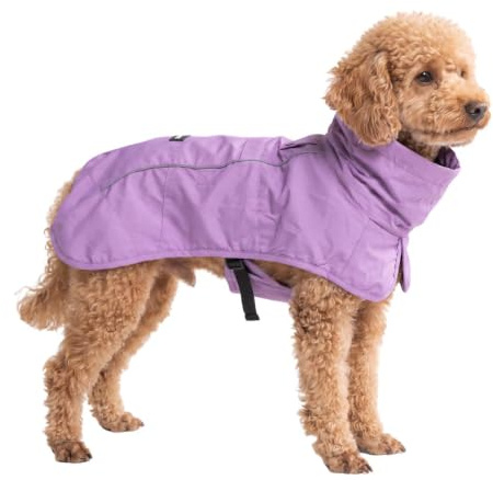 Spark Paws Hunderegenmantel, wasserdichte Winddichte Regenjacke | Für kleine, mittlere, große und extra große Hunde, reflektierend, atmungsaktiv, mit vollständigem Körperschutz