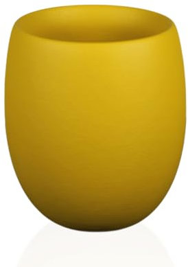 Genérico Campella - Maceta Orbis Lacada - Maceta Decorativa Interior - Tiestos Plantas - Macetas Redondas,Maceteros Interior y Exterior - Exclusiva,Elegante,Premium,Maceteros Altos (Mostaza, Grande)