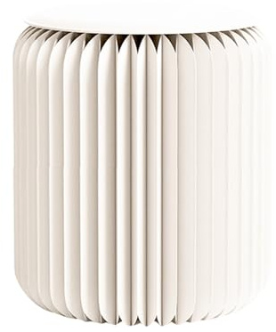 Faltbarer Papierhocker mit Kissen, Tragbarer Stuhl ohne Montage, 200 kg, Gewichtskapazität für den Innen- und Außenbereich, ideal für Wohnzimmer und Spielbereich (Weiß XXXXL)