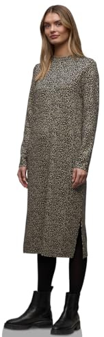 Street One Damen 1409177 Midi-Kleid mit Leo-Muster (1er Pack)