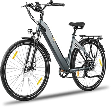 KAISDA E-Bike Damen 28/26 Zoll,Elektrofahrräder City E-Bike Herren Damen mit 36V 20Ah Akku, bis 80 km, 250W Motor, 7-Gang, LCD-Display