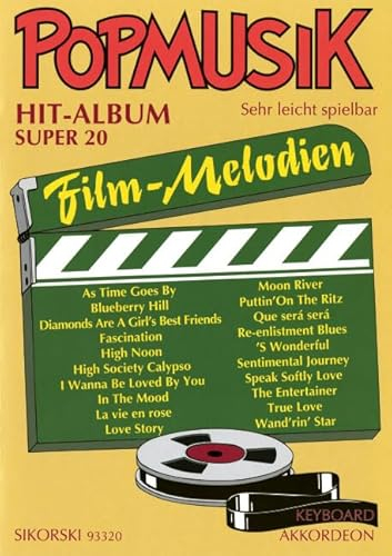 Popmusik Hit-Album Super 20: Filmmelodien: Für Keyboard oder Akkordeon. keyboard (accordion).