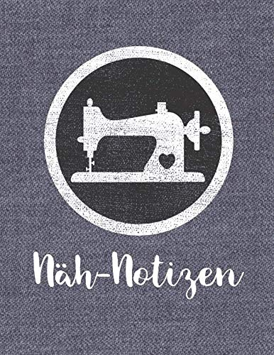 Näh-Notizen: Punktraster Notizbuch, ca. A4, 157 Seiten, grauer Stoff