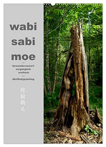 wabi sabi moe — bewundernswert vergänglich erotisch — Akt/Bodypainting (Wandkalender 2025 DIN A2 hoch), CALVENDO Monatskalender