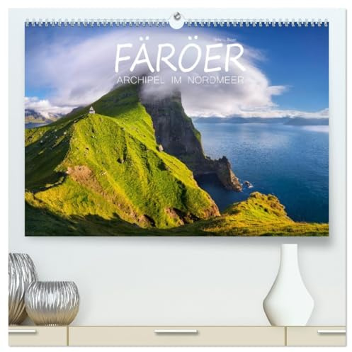Färöer - Archipel im Nordmeer (hochwertiger Premium Wandkalender 2026 DIN A2 quer), Kunstdruck in Hochglanz: Fotografien von der Inselgruppe der Färöer (CALVENDO Natur)