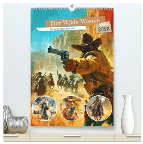 Der Wilde Westen. Die Faszination einer Ära (hochwertiger Premium Wandkalender 2026 DIN A2 hoch), Kunstdruck in Hochglanz
