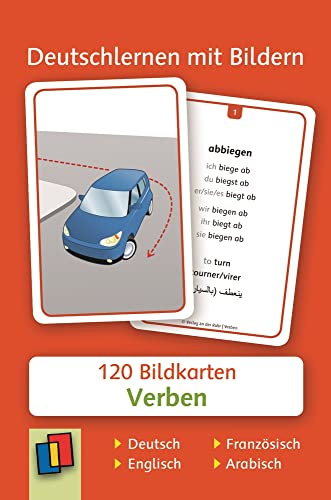 Verben: Set 1 - Deutsch, Englisch, Französisch und Arabisch: 120 Bildkarten (Deutschlernen mit Bildern)