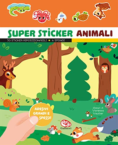 Super sticker animali. Ediz. a colori (Libri attività)