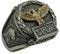 Handarbeit Sterling Silber 925 und Gelb Gold 10 K Custom Made römischen Empire Eagle SPQR Skull Herren Ring, Biker - 61 (19.4)