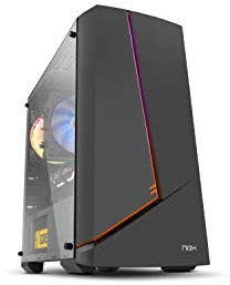 Nox Infinity Alpha - NXINFTYALPHA - Caja PC, Mini Torre, Rainbow ARGB, Color Negro