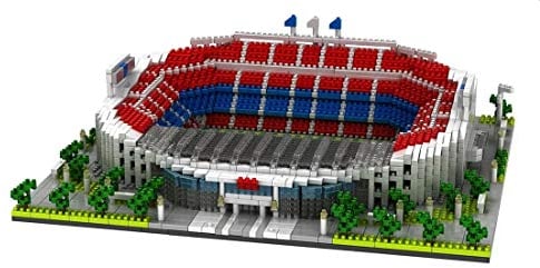 Atomic Building Barcelona Football Club Camp NOU Stadion. Modell zum Zusammenbau mit Nanoblöcken. Mehr als 3500 Stück