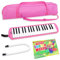 keepdrum Melodica Pink 37 Tasten Set mit Tasche + Kinderlieder Notenheft
